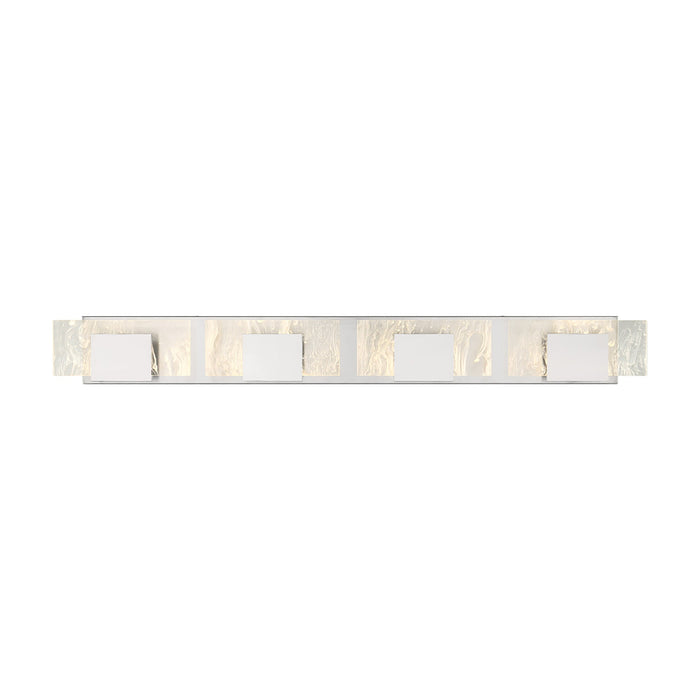 Kasha LED Vanity Wall Light in Chrome/Nickel (4-Light).