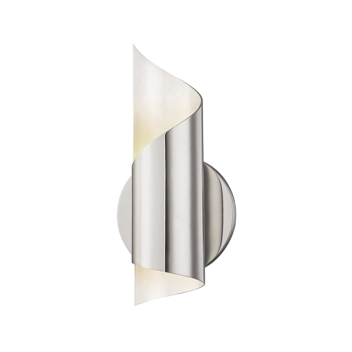 Evie Wall Light in Polished Nickel.