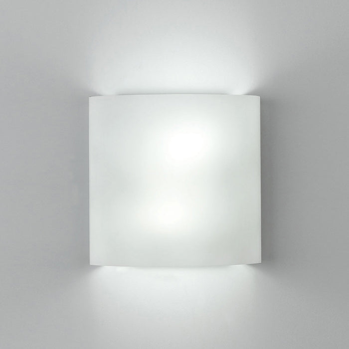 Facet Wall Light in White Glass.