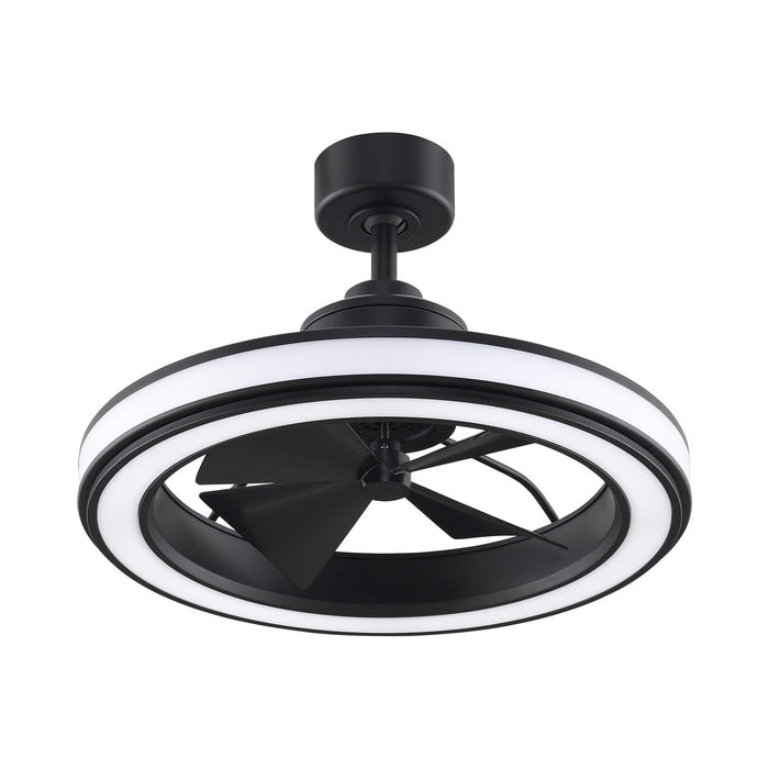 Gleam Indoor / Outdoor LED Ceiling Fan in Black.