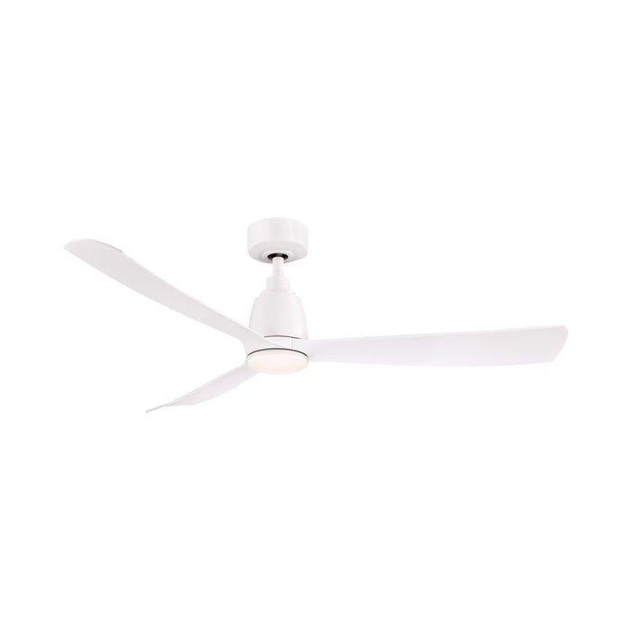 Kute Indoor / Outdoor LED Ceiling Fan in 52-Inch/Matte White.