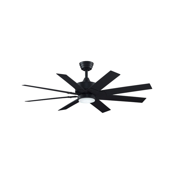 Levon Custom LED Ceiling Fan in Black/Black/52-Inch.