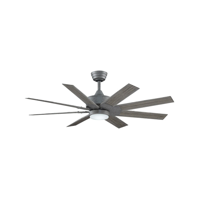 Levon Custom LED Ceiling Fan in Galvanized/Weathered Wood/52-Inch.