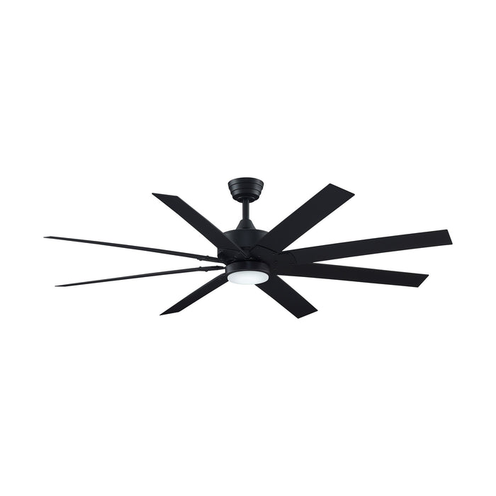 Levon Custom LED Ceiling Fan in Black/Black/64-Inch.