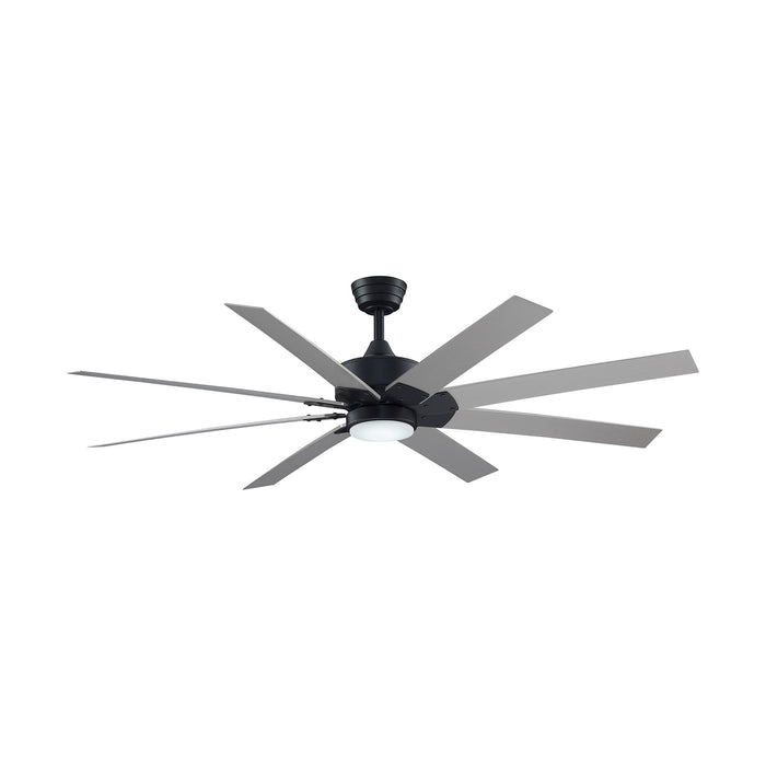 Levon Custom LED Ceiling Fan in Black/Brushed Nickel/64-Inch.