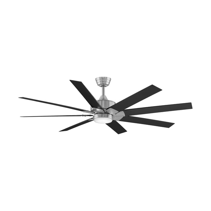 Levon Custom LED Ceiling Fan in Brushed Nickel/Black/64-Inch.
