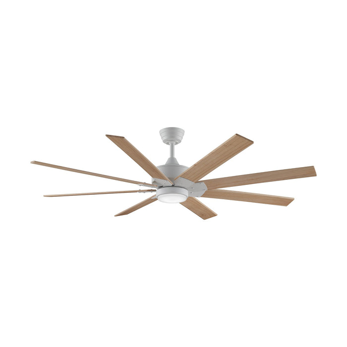 Levon Custom LED Ceiling Fan in Matte White/Natural/64-Inch.