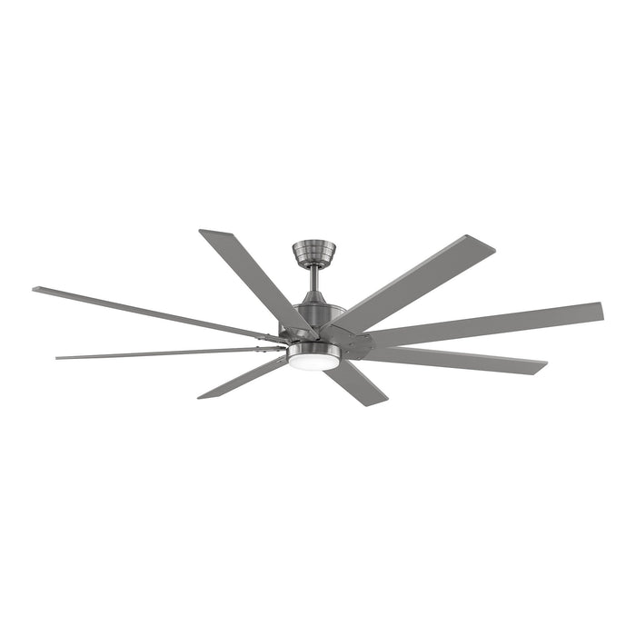 Levon Custom LED Ceiling Fan in Brushed Nickel/Brushed Nickel/72-Inch.