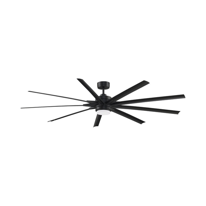 Odyn 84-Inch Indoor / Outdoor LED Ceiling Fan in Black/Black/120V.
