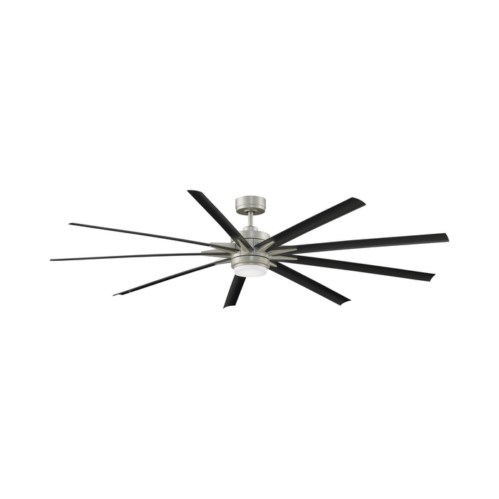 Odyn 84-Inch Indoor / Outdoor LED Ceiling Fan in Brushed Nickel/Black/120V.