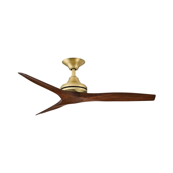 Spitfire Ceiling Fan in Brushed Satin Brass/Whiskey Wood/48-Inch.