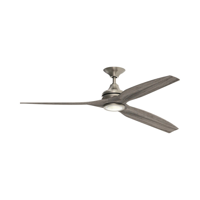 Spitfire LED Ceiling Fan in Brushed Nickel/Weathered Wood/48-Inch.