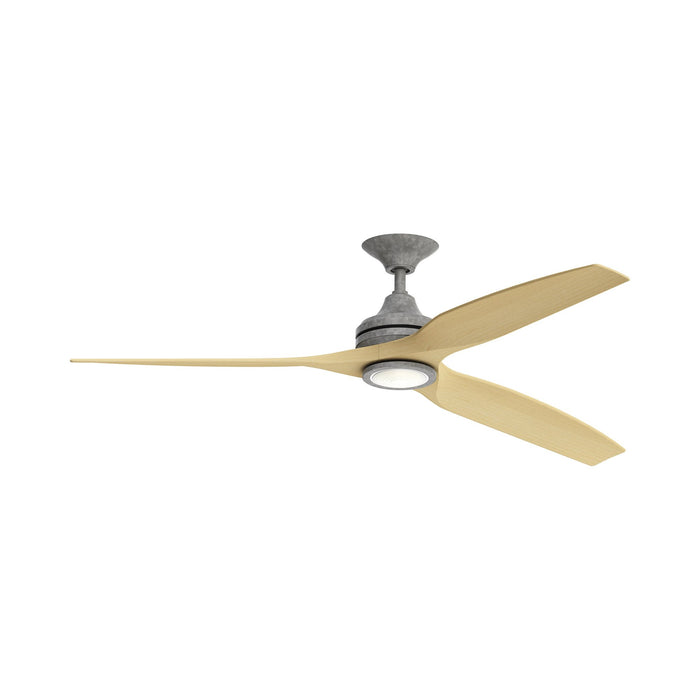 Spitfire LED Ceiling Fan in Galvanized/Natural/48-Inch.