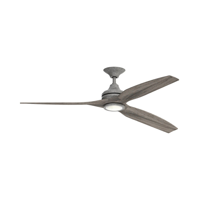 Spitfire LED Ceiling Fan in Galvanized/Weathered Wood/48-Inch.