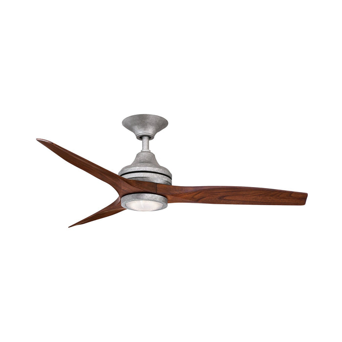 Spitfire LED Ceiling Fan in Galvanized/Whiskey Wood/48-Inch.