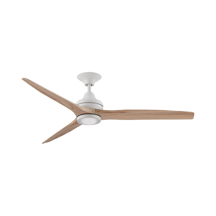 Spitfire LED Ceiling Fan in Matte White/Natural/48-Inch.