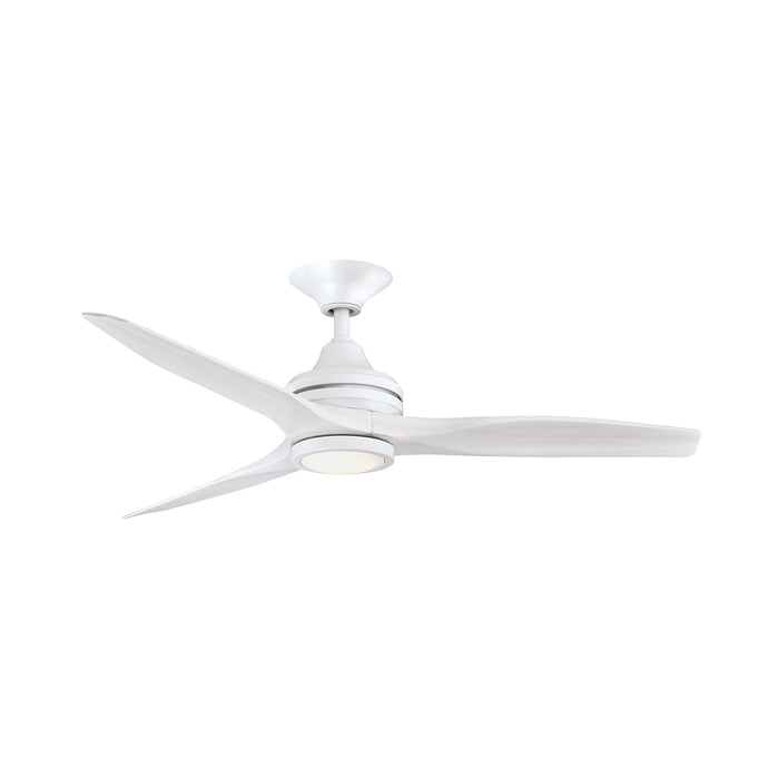 Spitfire LED Ceiling Fan in Matte White/Washed White/48-Inch.