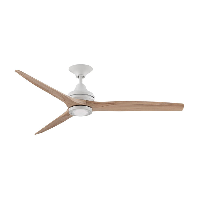 Spitfire LED Ceiling Fan in Matte White/Natural/60-Inch.