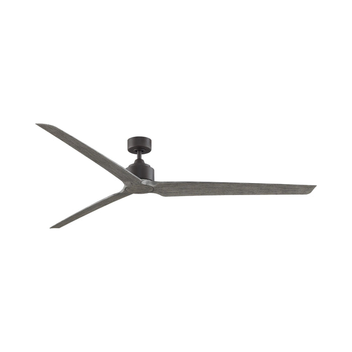TriAire Custom 84" Ceiling Fan in Matte Greige/Weathered Wood/Without Light Kit.