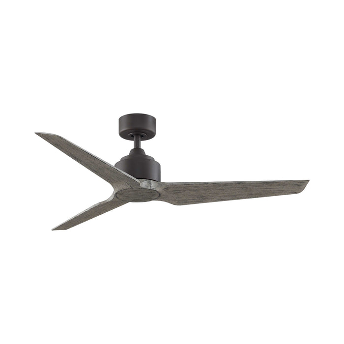 TriAire Custom Ceiling Fan in 52-Inch/Matte Greige/Weathered Wood.