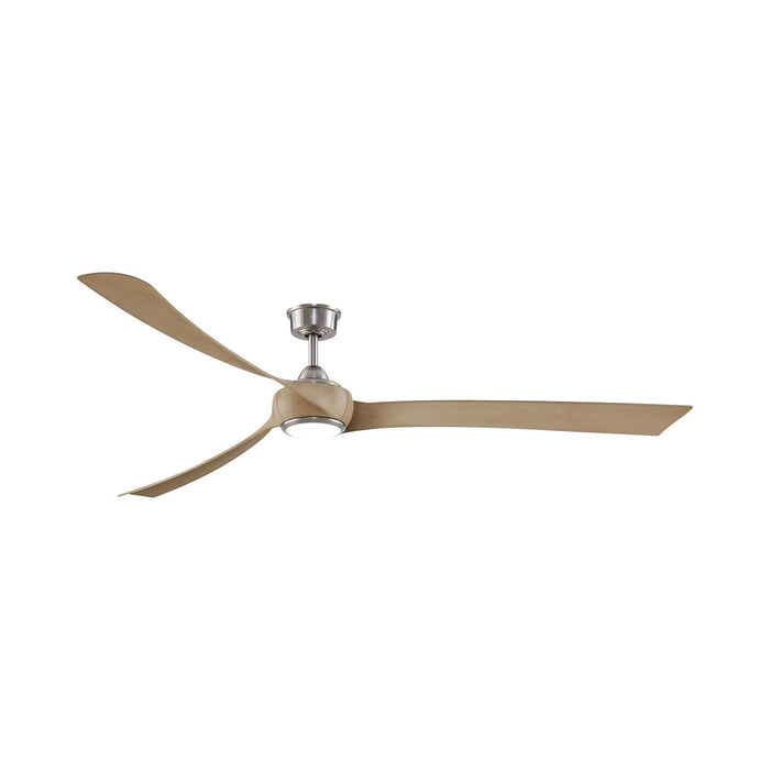 Wrap Custom 84 Inch Ceiling Fan in Brushed Nickel/Natural/Light Kit Included.