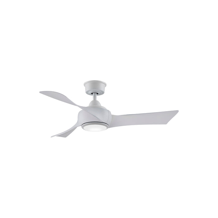 Wrap Custom LED Ceiling Fan in Matte White/White Washed/44-Inch.