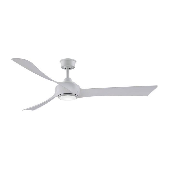 Wrap Custom LED Ceiling Fan in Matte White/White Washed/64-Inch.
