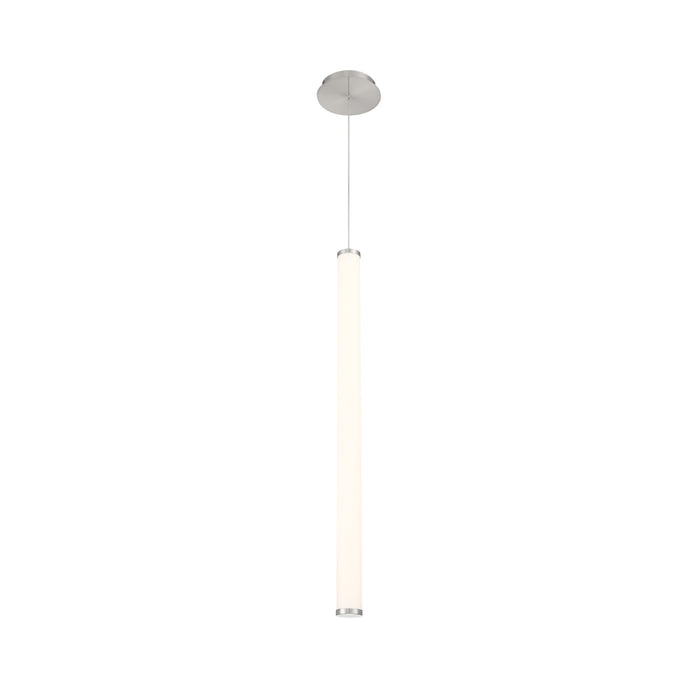 Flare LED Linear Pendant Light in Large/Brushed Nickel.