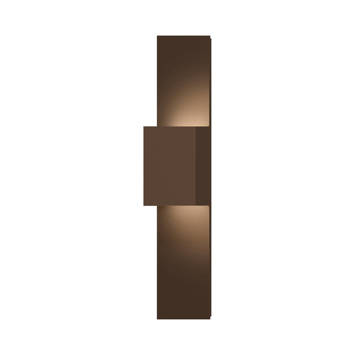 Flat Box™ Panel Up/Down Outdoor LED Wall Light in Textured Bronze.