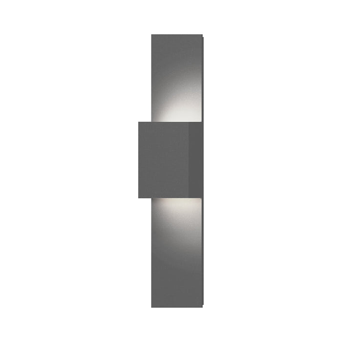 Flat Box™ Panel Up/Down Outdoor LED Wall Light in Textured Gray.