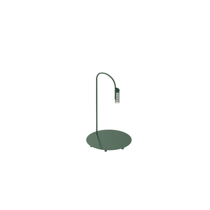 Caule Nest Outdoor LED Floor Lamp in Forest Green (31.5-Inch).