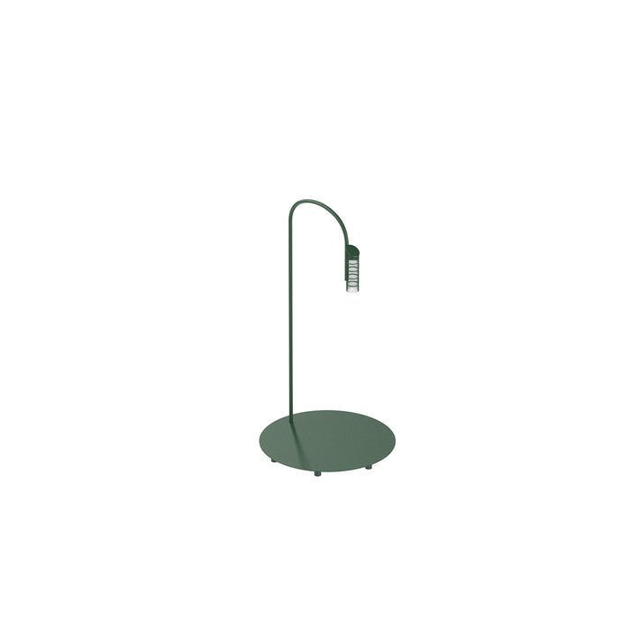 Caule Nest Outdoor LED Floor Lamp in Forest Green (37.4-Inch).
