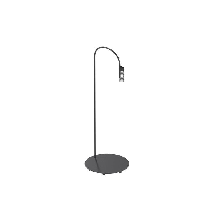 Caule Nest Outdoor LED Floor Lamp in Black (57.1-Inch).