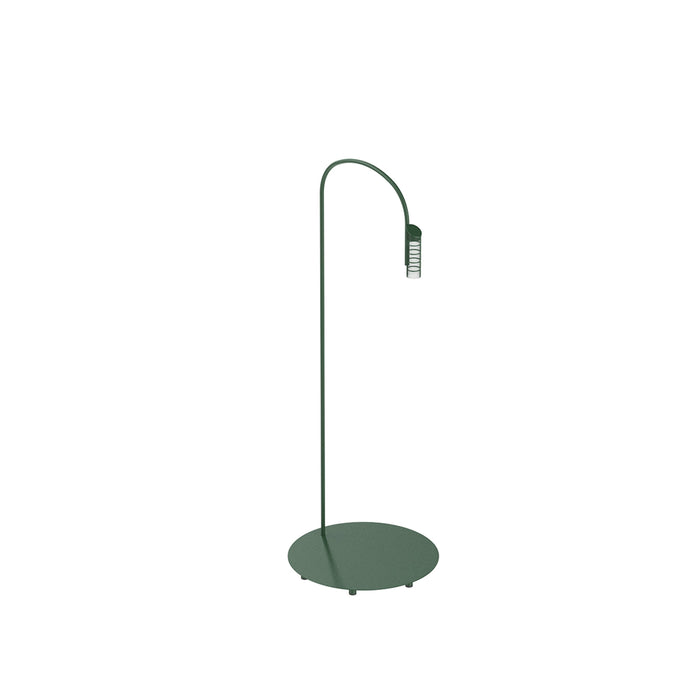 Caule Nest Outdoor LED Floor Lamp in Forest Green (57.1-Inch).