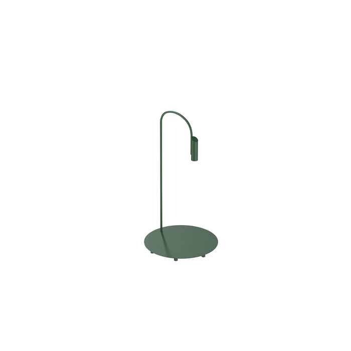 Caule Outdoor LED Floor Lamp in Forest Green (37.4-Inch).