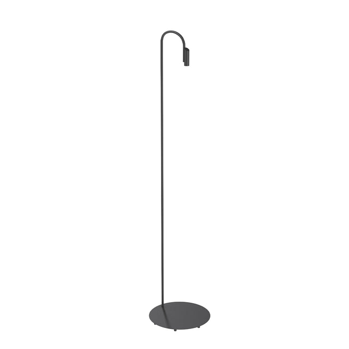 Caule Outdoor LED Floor Lamp in Black (110.2-Inch).