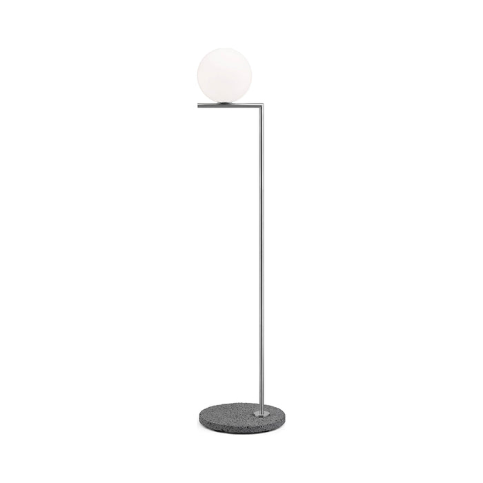 IC Lights Outdoor LED Floor Lamp in Brushed Stainless Steel/Occhio di Pernice(Small).