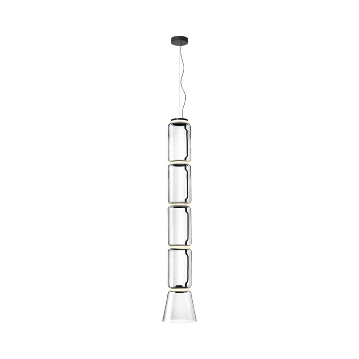 Noctambule Low Cylinder and Cone LED Pendant Light in 4 Low Cylinders.