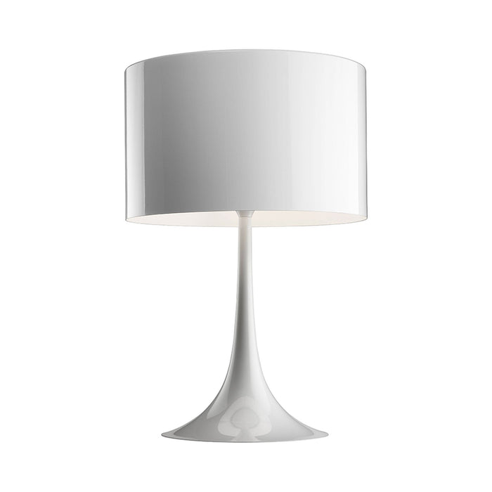 Spun Light T Table Lamp in Shiny White(Large).