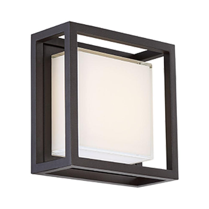 Framed Outdoor LED Wall Light in Small/Bronze.