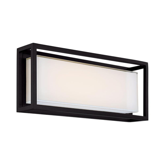 Framed Outdoor LED Wall Light in Large/Black.