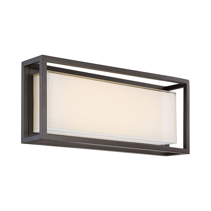 Framed Outdoor LED Wall Light in Large/Bronze.