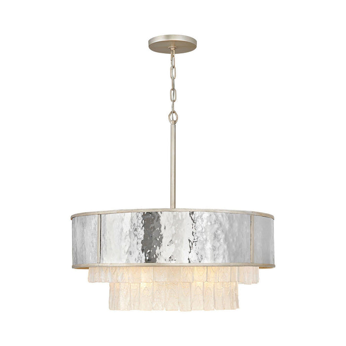 Reverie Drum Pendant Light in Champagne Gold (26-Inch).