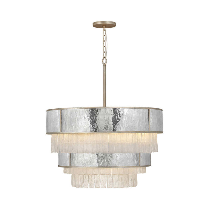 Reverie Drum Pendant Light in Champagne Gold (32-Inch).