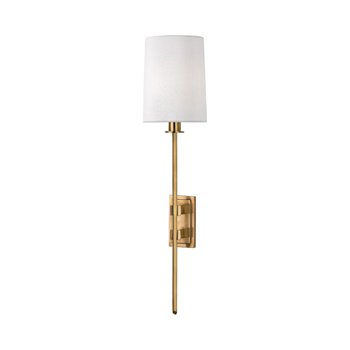 Freedonia Wall Light in Aged Brass.