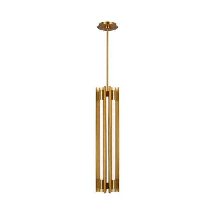 Carson Modern LED Pendant Light in Burnished Brass (4-Light).