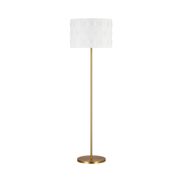 Dottie LED Floor Lamp in Burnished Brass.