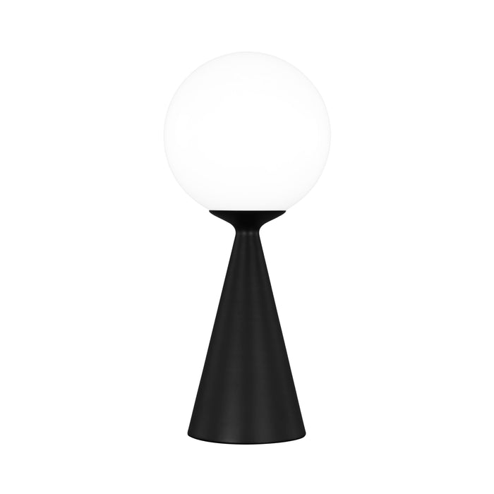 Galassia LED Table Lamp in Midnight Black.