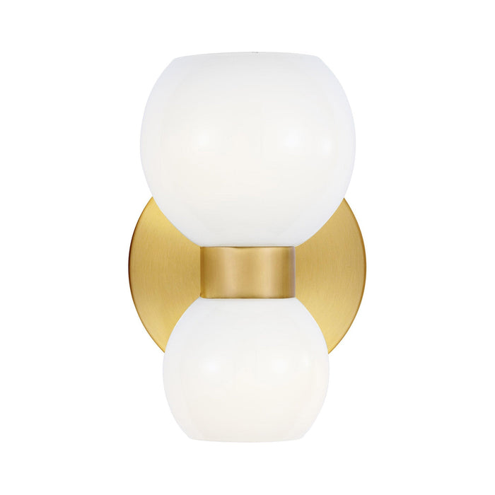 Londyn LED Wall Light in Burnished Brass.