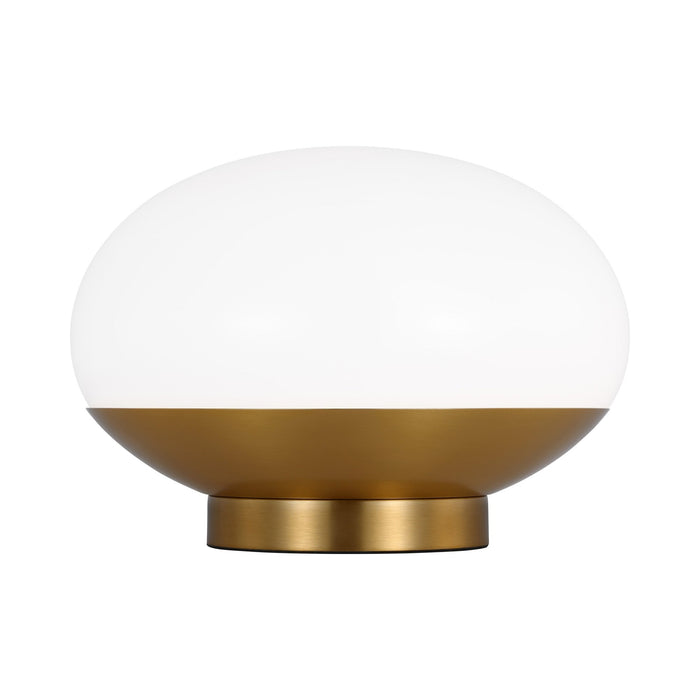 Lune LED Accent Lamp in Burnished Brass.